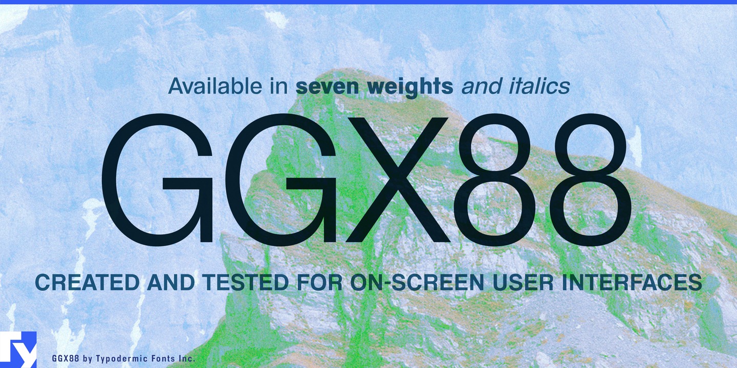 Beispiel einer Ggx88-Schriftart
